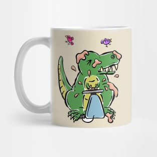 Potter Pottery Tyrannosaurus Dinosaur Dino Cartoon Cute Character Mug